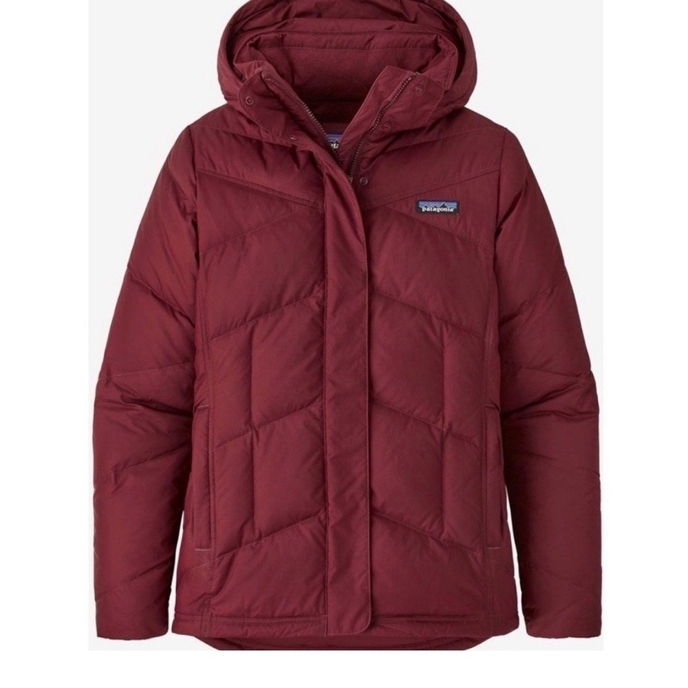 Patagonia Womens Down With It Jacket Burgundy Maroon Puffer Coat Size M